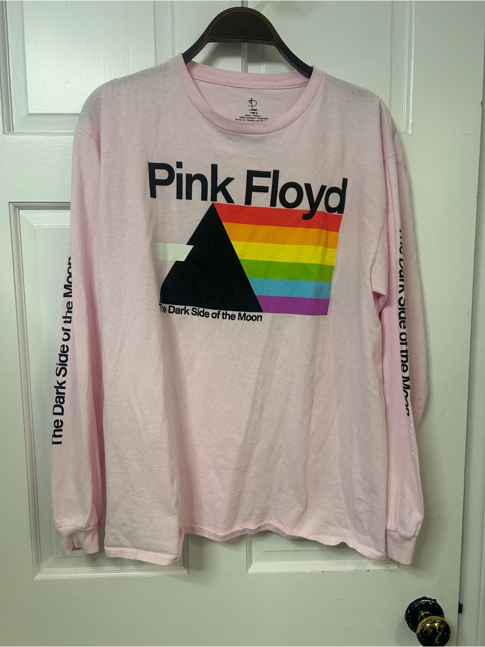 Pink Floyd Light Pink Long Sleeve Prism Graphic Tee